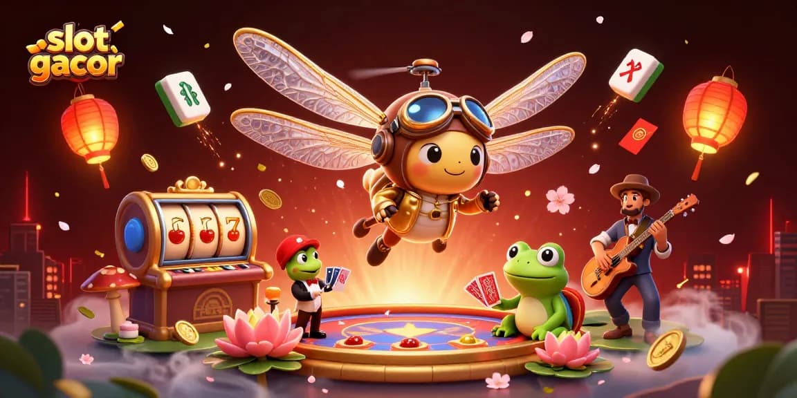 Experience the thrill of winning with slot gacor at an exciting lily pad casino, featuring colorful characters!
