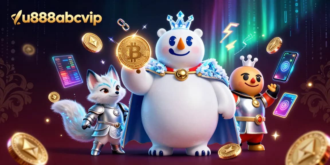 Experience thrilling gameplay at u888 abcvip with cartoon polar bear and fox in a vibrant casino scene.