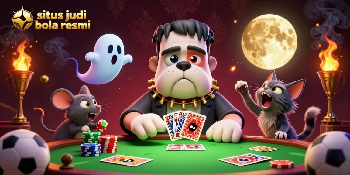 Engage in thrilling sports betting at situs judi bola resmi with vibrant characters and dynamic elements.