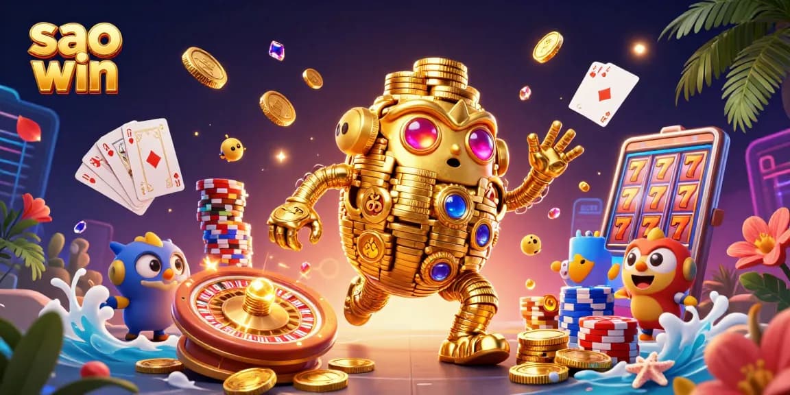 Experience gaming adventures with Saowin's vibrant supercharged casino environment filled with golden delights.