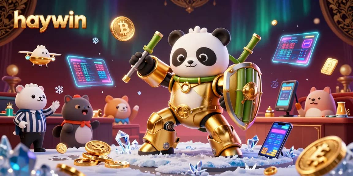 Experience the excitement of crypto gaming at haywin with iconic 3D characters in a vibrant casino setting.