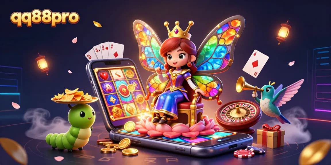 Engage with vivid slot adventures at qq88pro featuring a colorful virtual gaming scene.