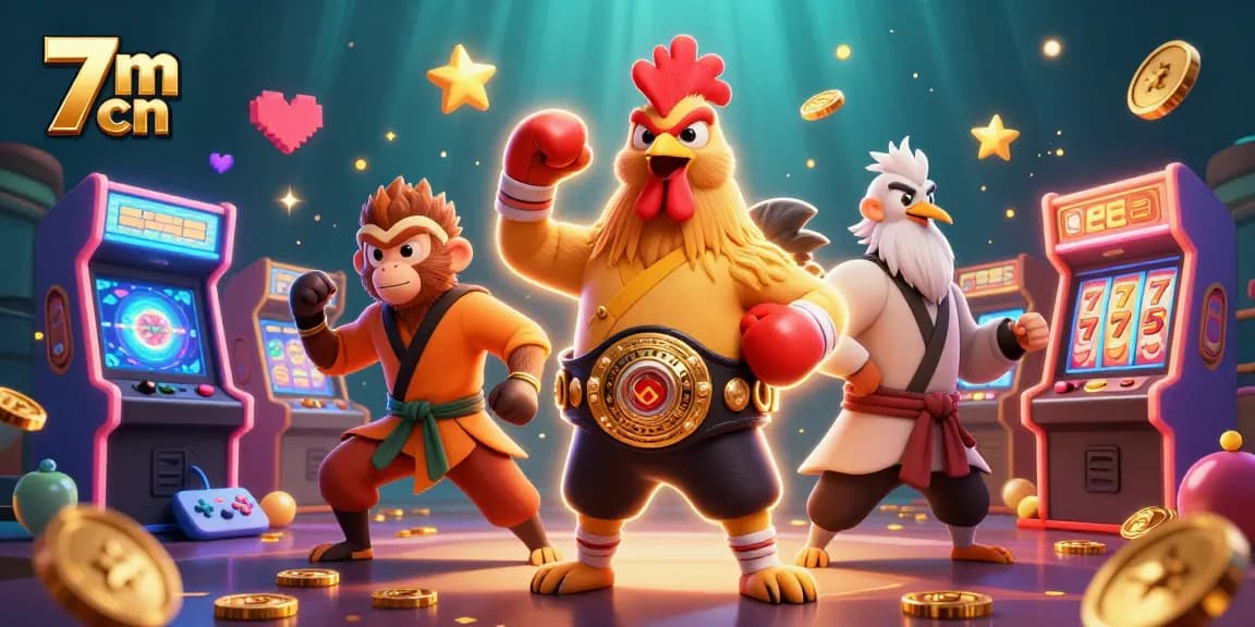 Place bets and win big with dynamic 7m cn sports scenes featuring cartoon champions and gaming elements.