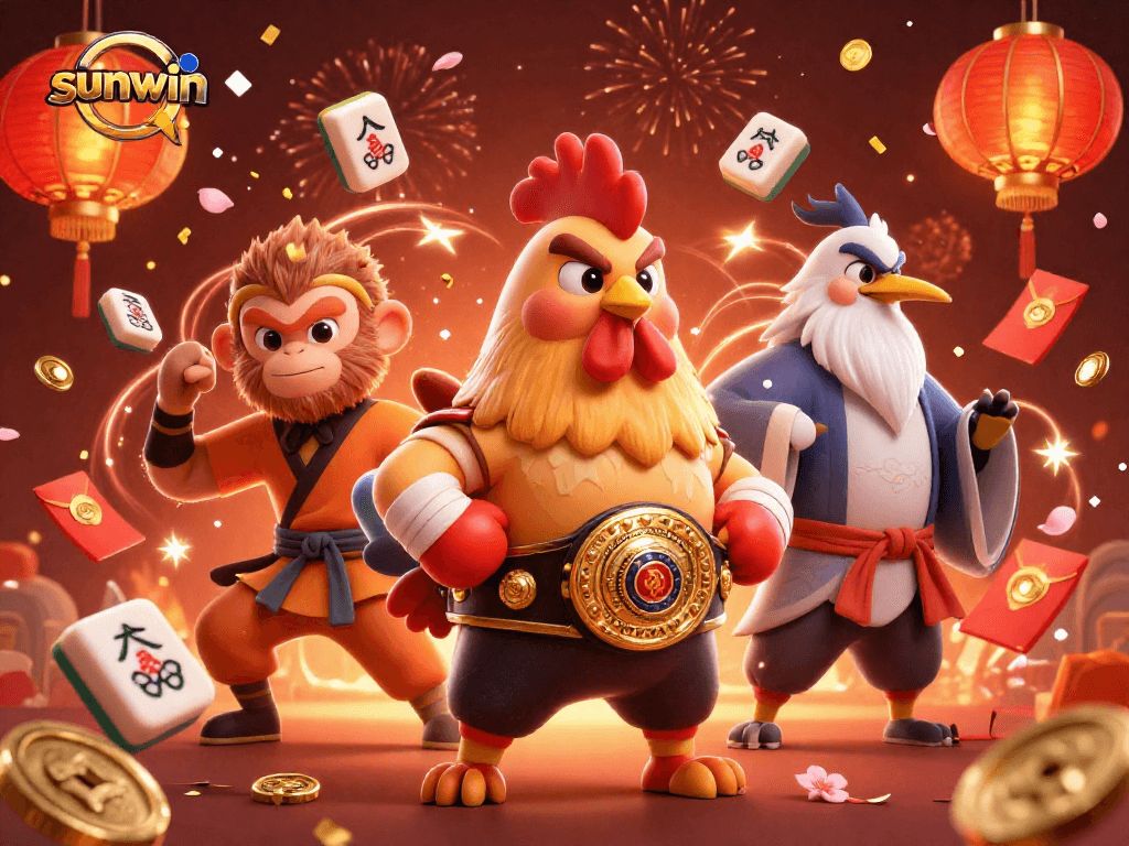 Experience the thrill of sunwin with animated characters in an enriched casino setting.