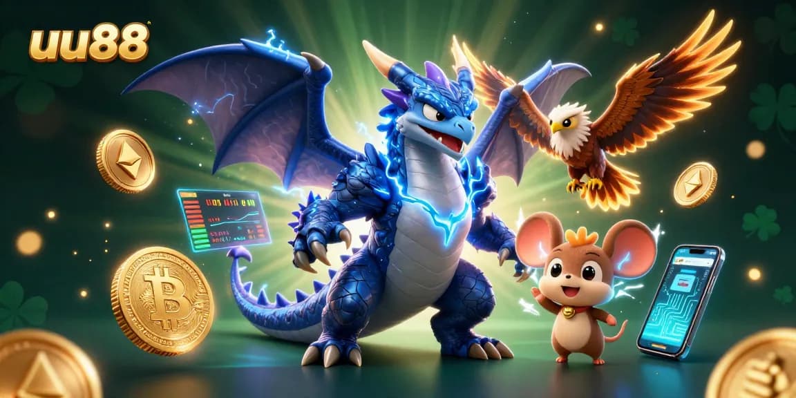 Engage in thrilling gameplay with uu88 as a powerful dragon, hawk, and mouse showcase casino riches.