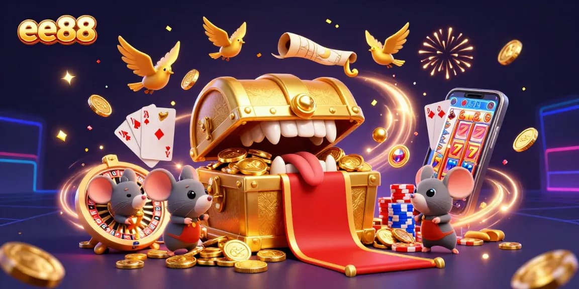 Spin the reels at ee88's vibrant casino featuring golden treasures and dynamic gameplay.