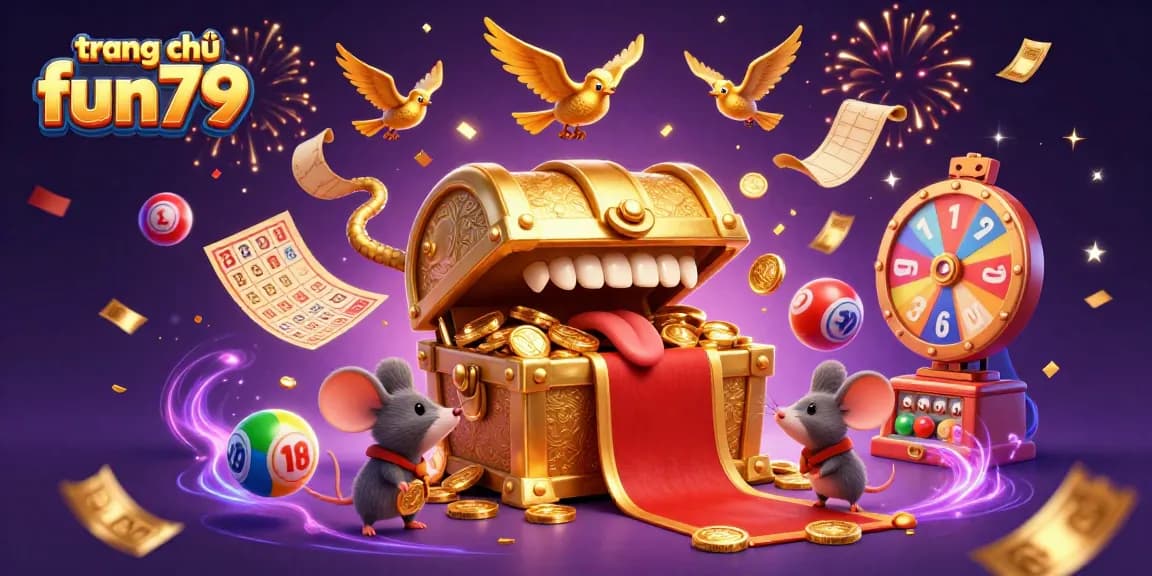Engage with the excitement of trang chủ fun79 and its thrilling casino games through a colorful digital illustration.