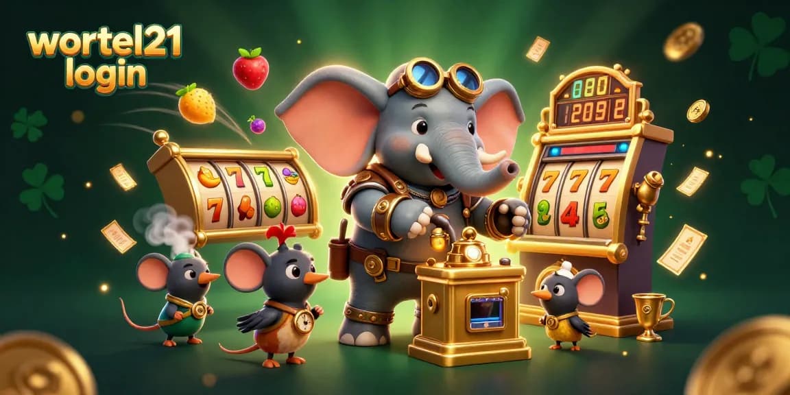 Engage with the wortel21 login amidst a captivating casino scene of vibrant slot game action.