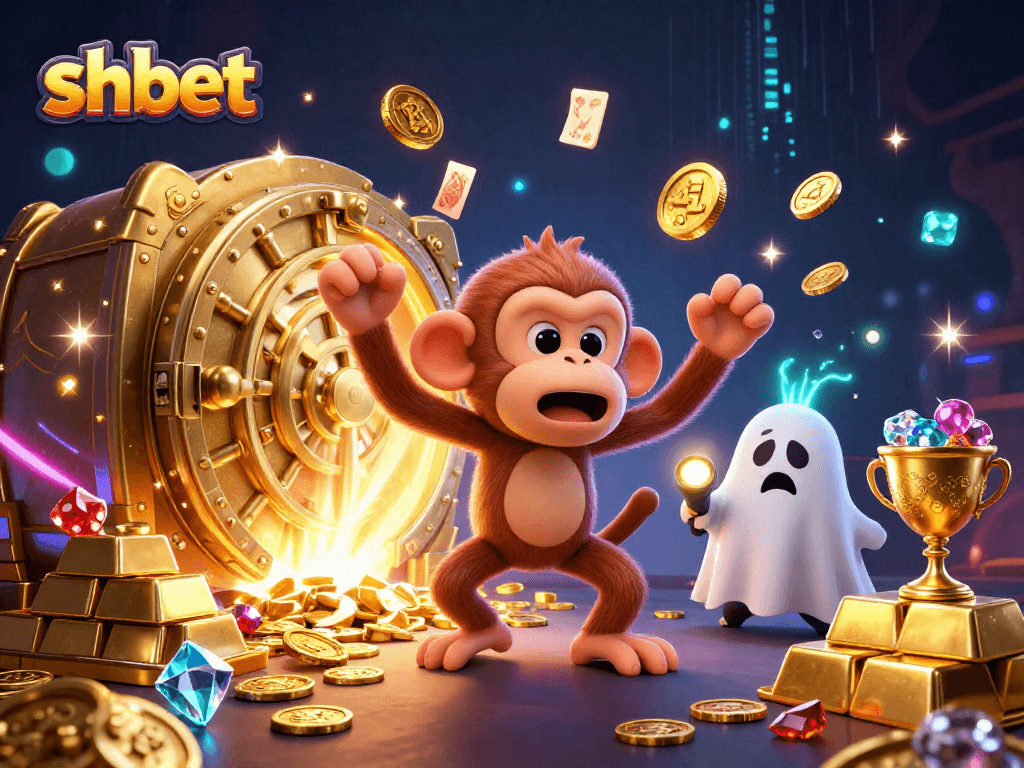 Experience shbet excitement as a playful ghost invites you to a magical casino world.