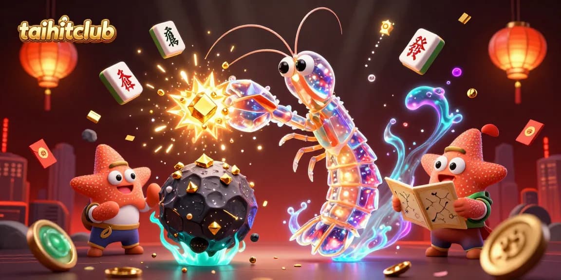 Immerse in taihitclub's excitement as a shrimp warrior punches through an explosive jackpot scene.