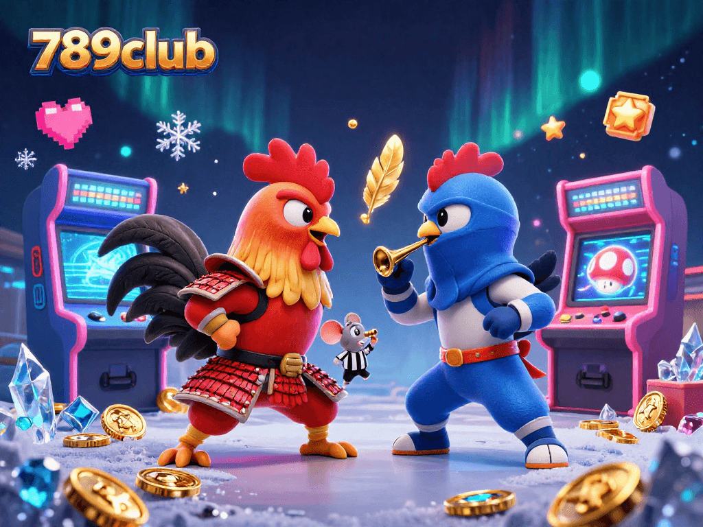 Play intense games at 789club with exciting roosters in samurai and ninja gear standoff.