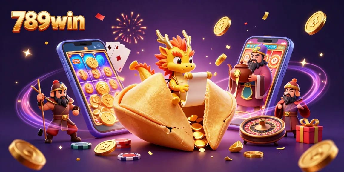Engage with the vibrant world of 789win as a wise dragon unveils fortunes amidst dynamic casino elements.