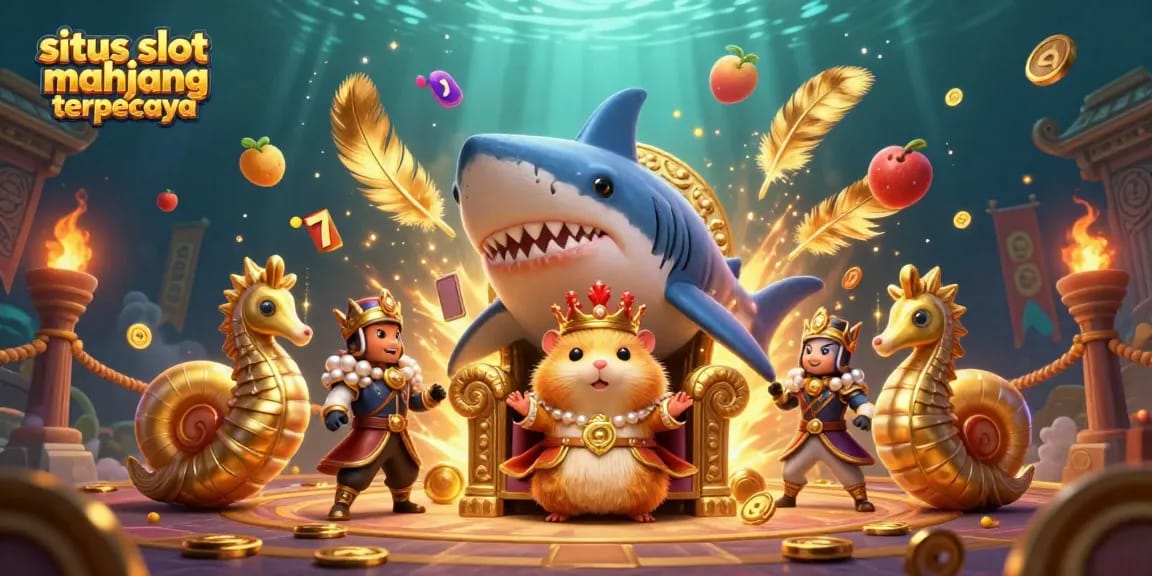 Experience thrilling gameplay at situs slot mahjong terpercaya, where golden hamster kings rule among vibrant slot reels.