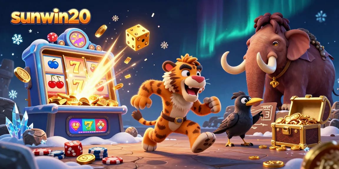 Experience thrilling wins at sunwin20 with vibrant 3D casino characters and game elements bursting with excitement.