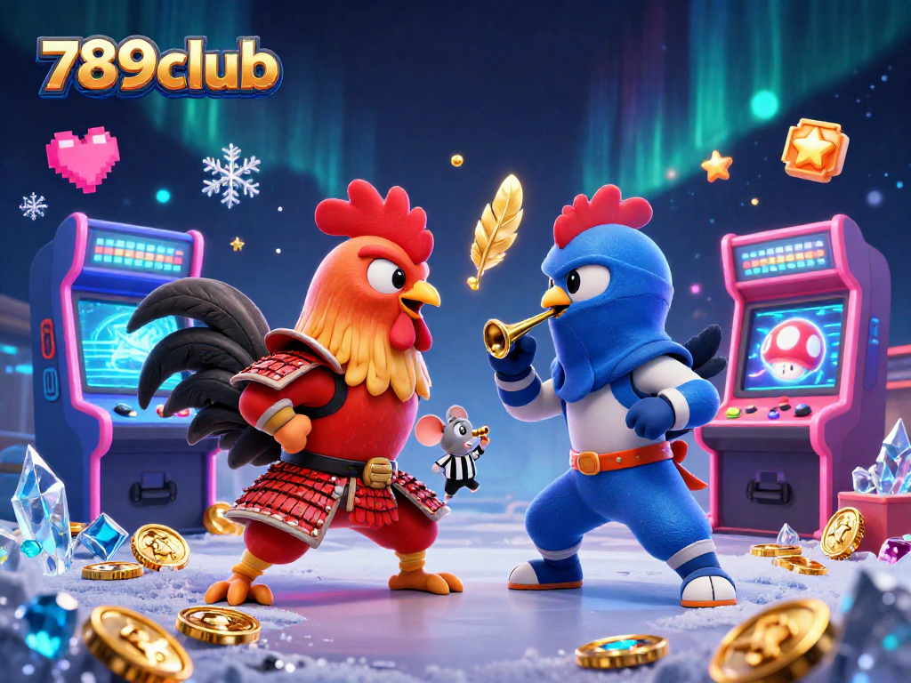 Play intense games at 789club with exciting roosters in samurai and ninja gear standoff.