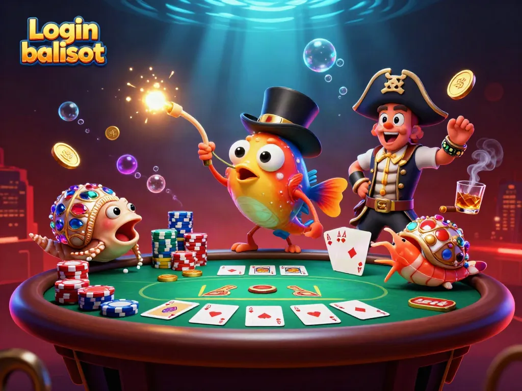 Engage with vibrant visuals as Login balislot features game elements and treasure in an underwater casino scene.