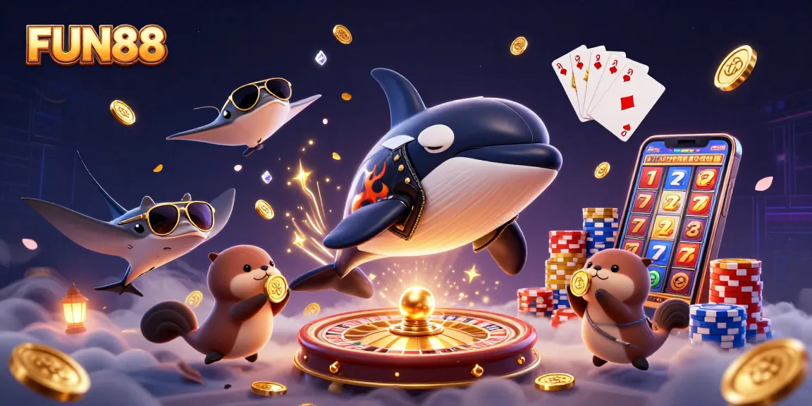 Experience the excitement with FUN88 while spinning a roulette wheel and winning coins.