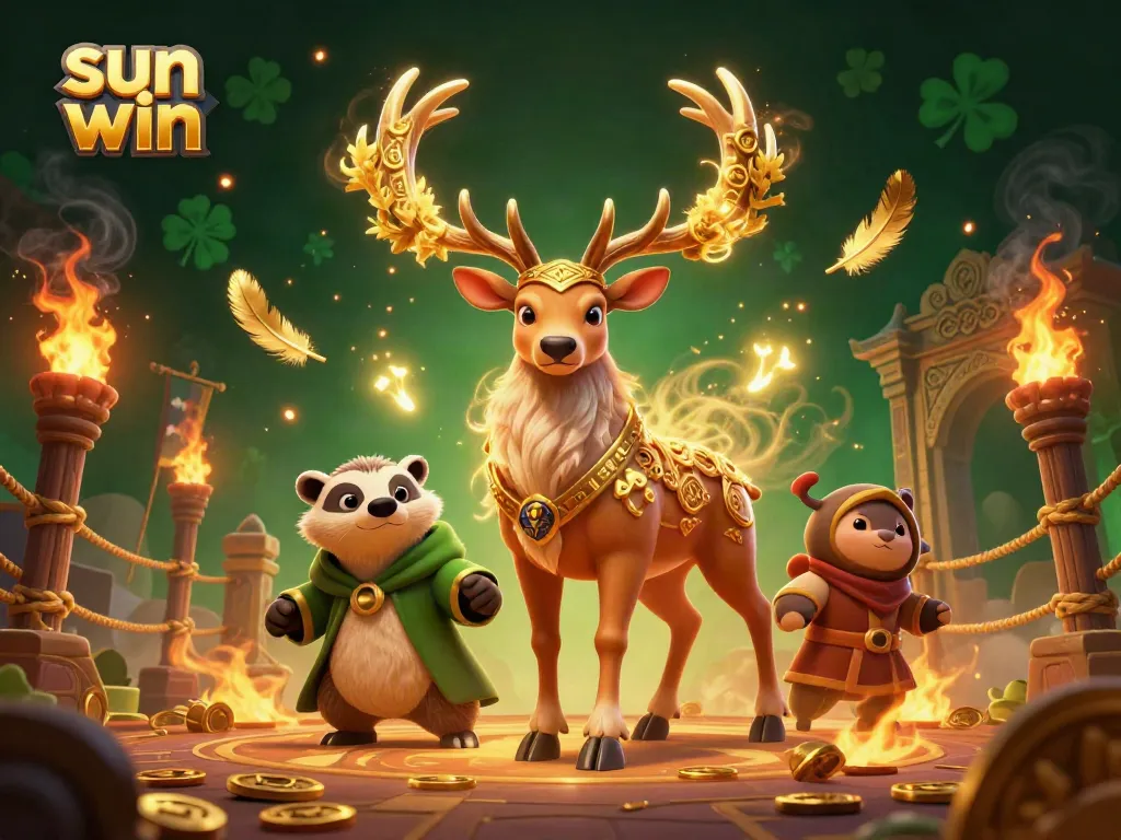 Experience thrilling gameplay with sun win showcasing vibrant characters and exciting casino elements.