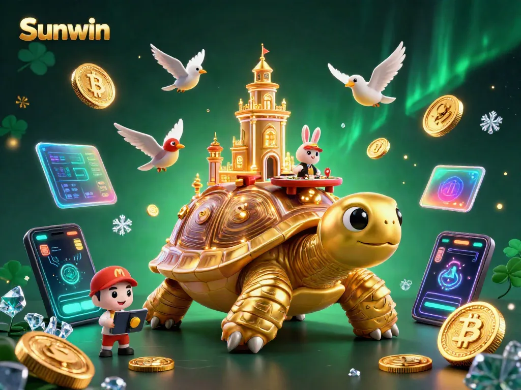 Experience thrilling gaming at Sunwin featuring vibrant casino elements and exciting characters.