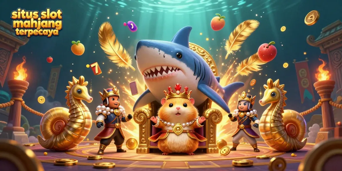 Experience thrilling gameplay at situs slot mahjong terpercaya, where golden hamster kings rule among vibrant slot reels.