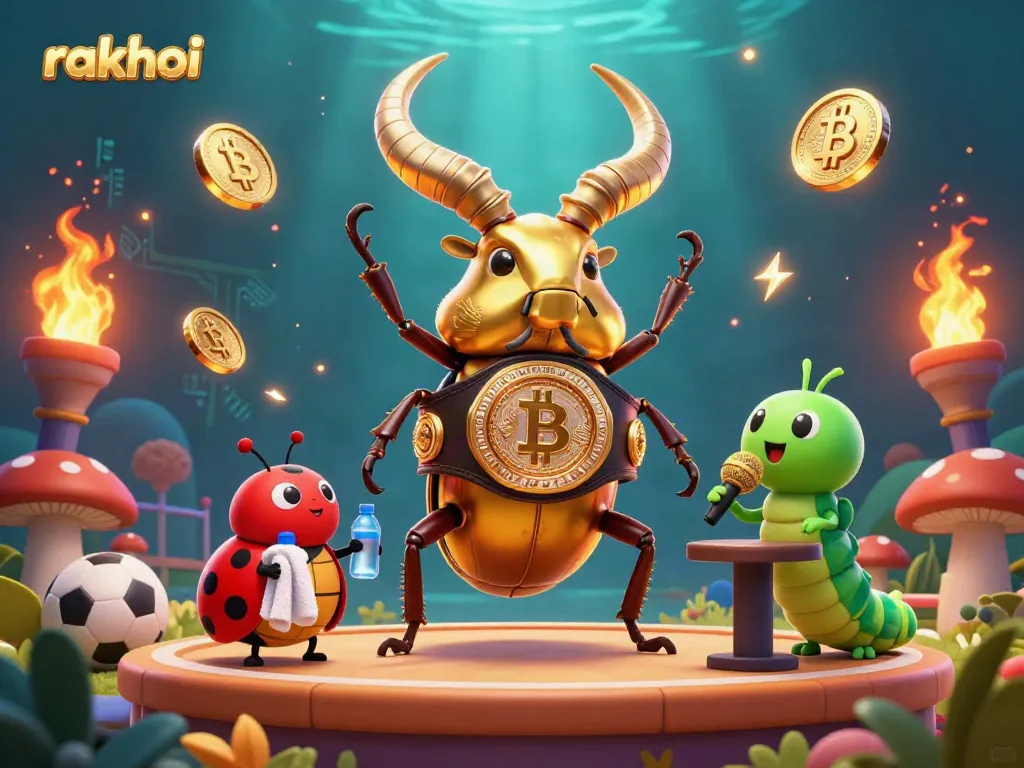Engage with rakhoi sports betting excitement through a dynamic scene of animated characters amidst vibrant game elements.