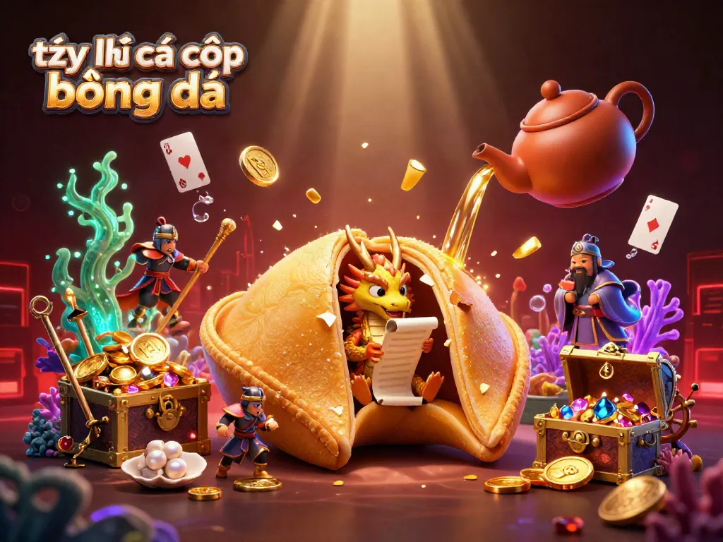 Place bets and analyze tỷ lệ cá cược bóng đá with a captivating illustration of fortune elements and dragon guardians.