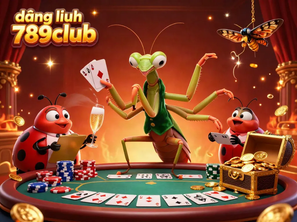 Engage in thrilling gameplay with đăng nhập 789club, featuring interactive casino characters and vibrant decorations.