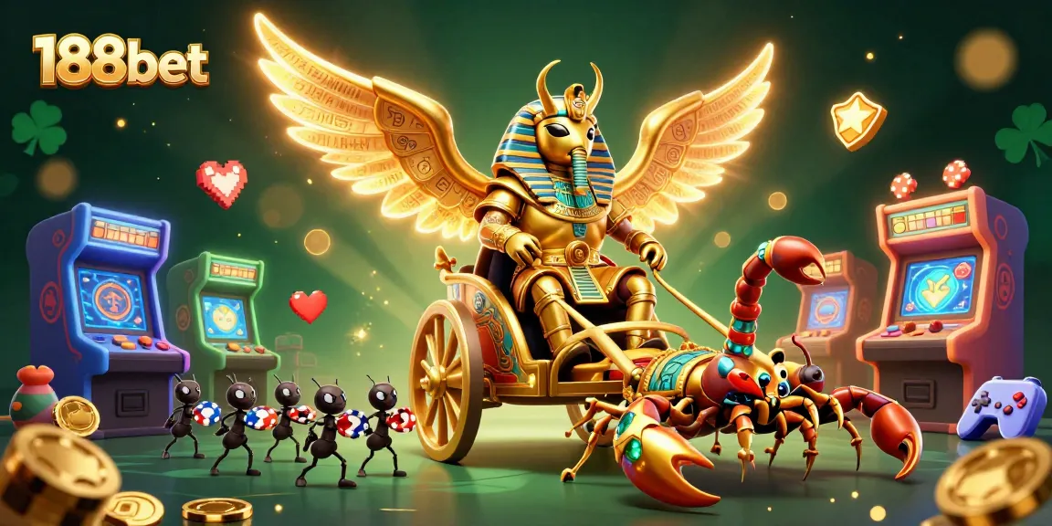 Engage in thrilling casino adventures with 188bet, featuring exciting characters and vibrant gaming elements.