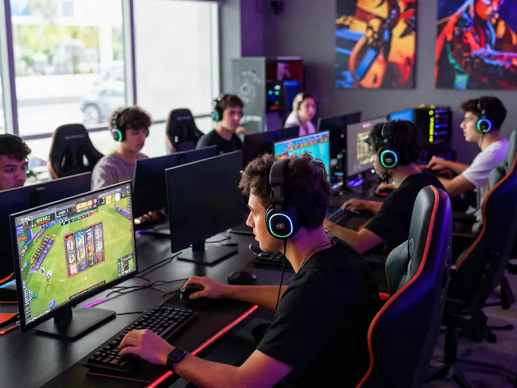 Players engaging with online gambling on https://gem88.jpn.com/ showcasing a vibrant gaming atmosphere.