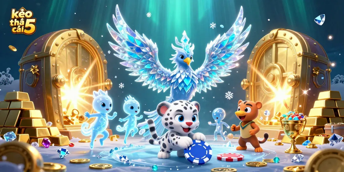 Experience kèo nhà cái 5 in a vivid illustration with mystical characters and gambling elements.